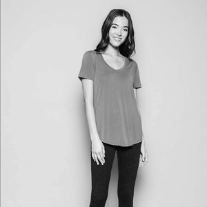 Gemma Gray scoop neck tee